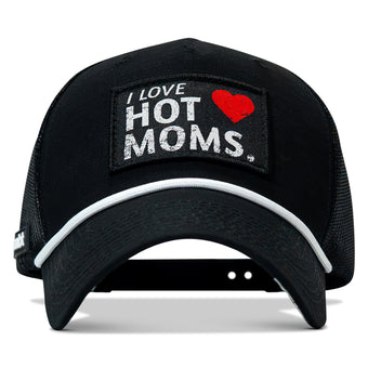I Love Hot Moms Patch Classic 5 Panel Ripstop Rope Snapback Hat