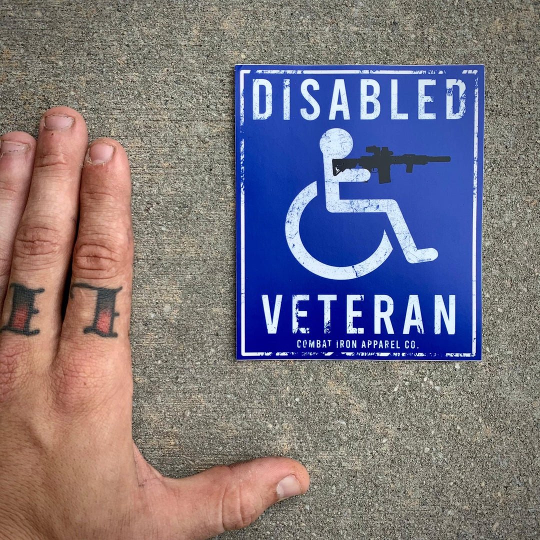 ALL WEATHER DECAL | DISABLED VETERAN - Combat Iron Apparel™