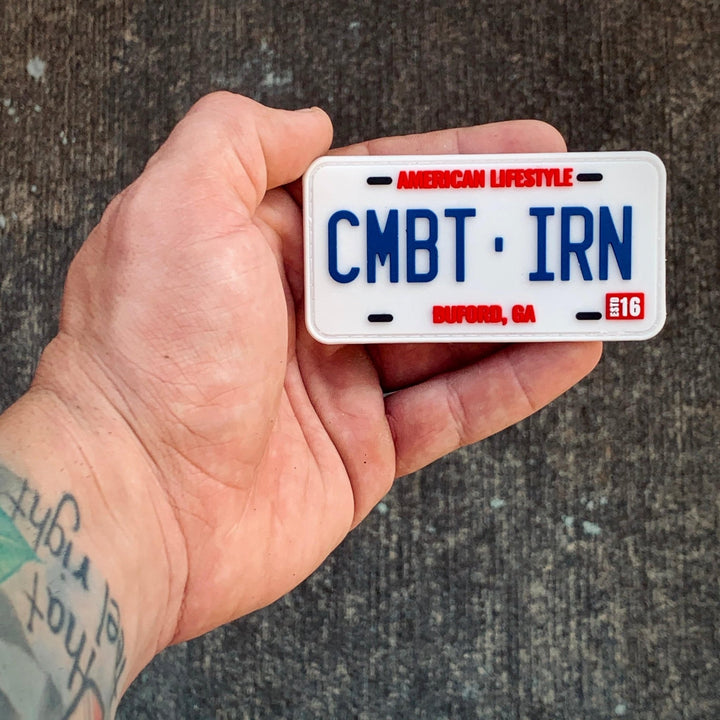 3D PVC MORALE PATCH | CMBTIRN AMERICAN LIFESTYLE LICENSE PLATE - Combat Iron Apparel™