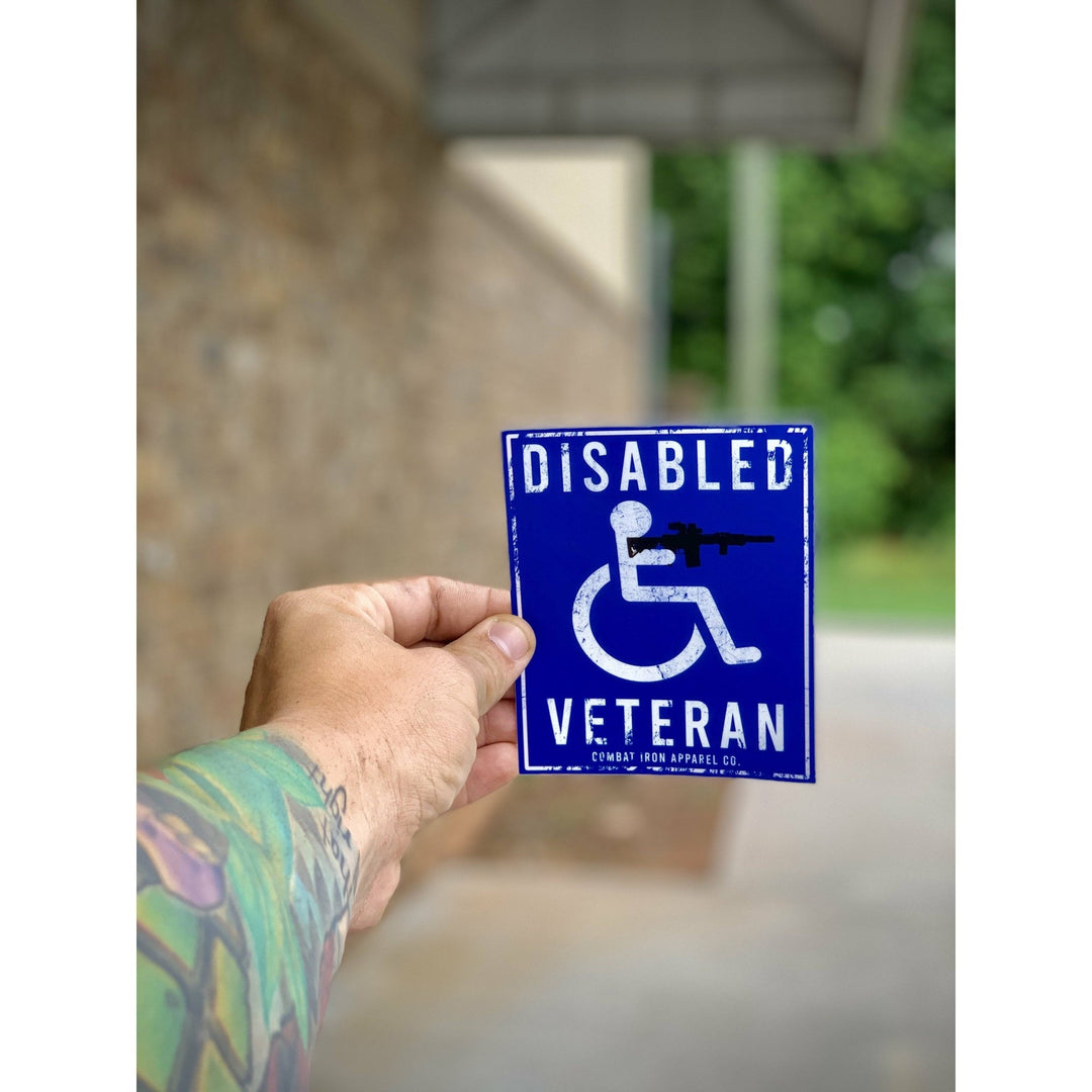 ALL WEATHER DECAL | DISABLED VETERAN - Combat Iron Apparel™