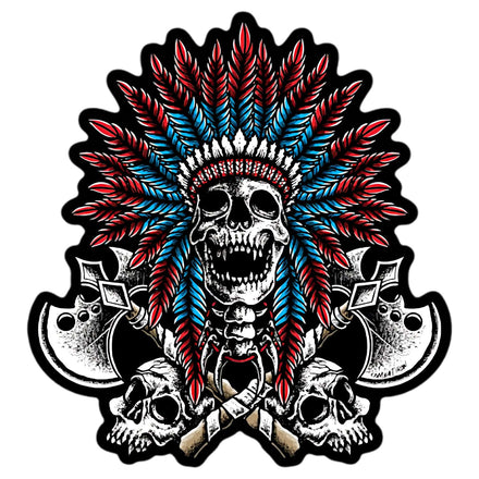 Warrior Spirit Indian Head Decal - Combat Iron Apparel Co.