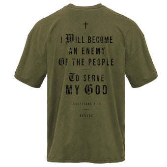 I Will Become An Enemy To The People Vintaged Midweight T-Shirt