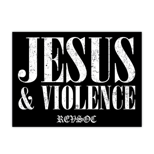 Jesus & Violence Decal