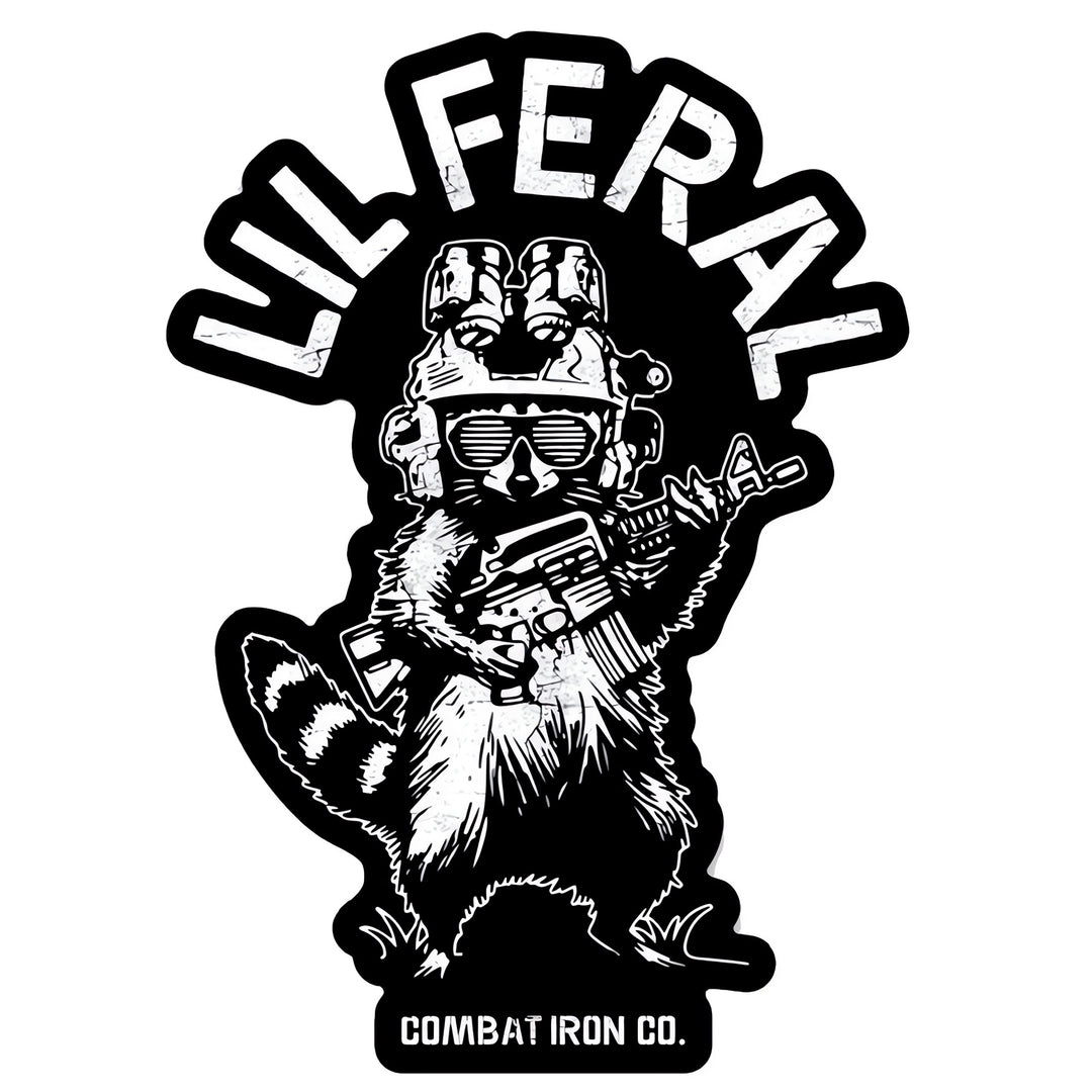Lil Feral Racoon Decal - Combat Iron Apparel Co.