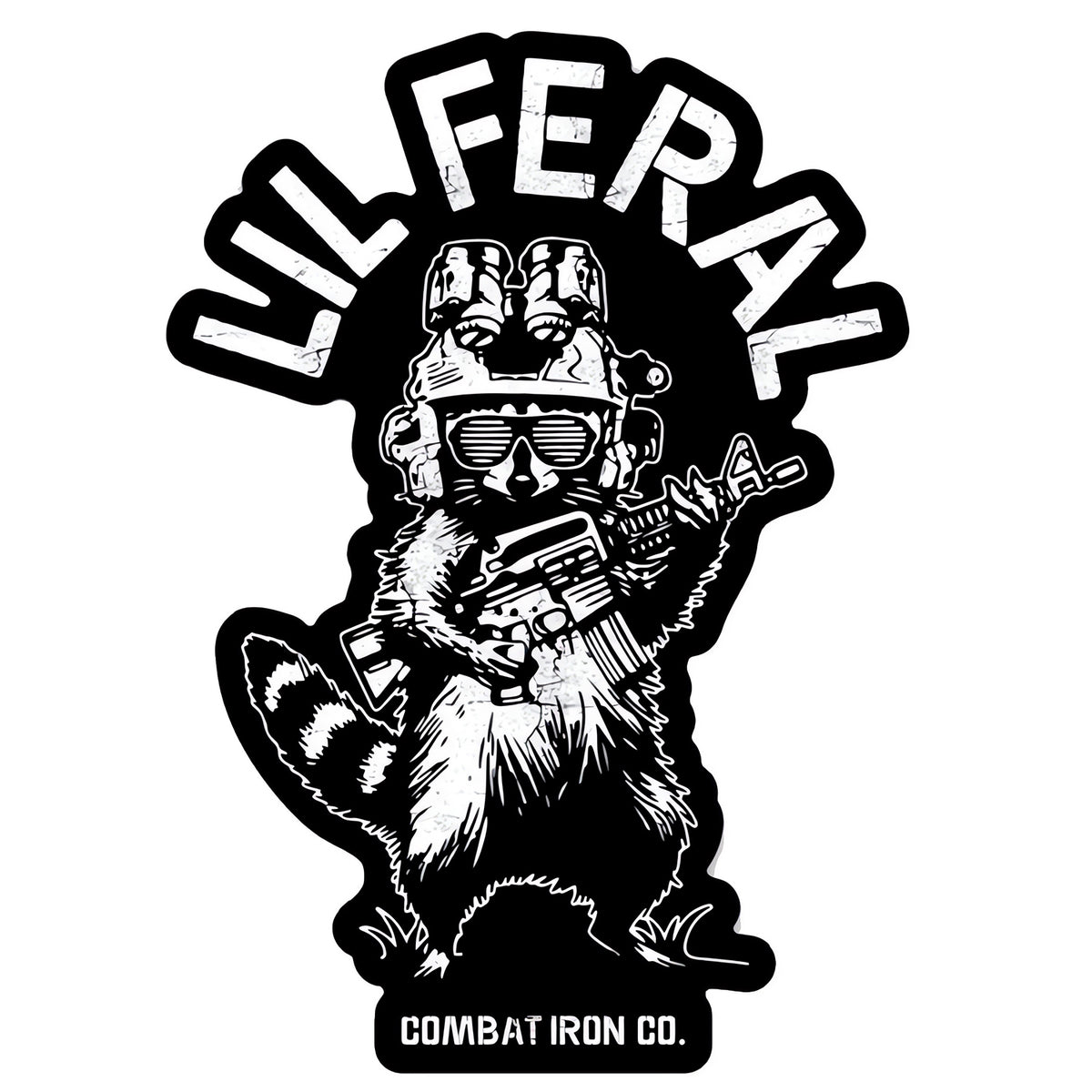 Lil Feral Racoon Decal | Combat Iron Apparel Co.