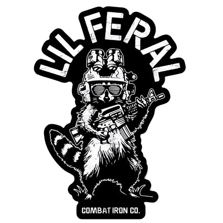 Lil Feral Racoon Decal - Combat Iron Apparel Co.