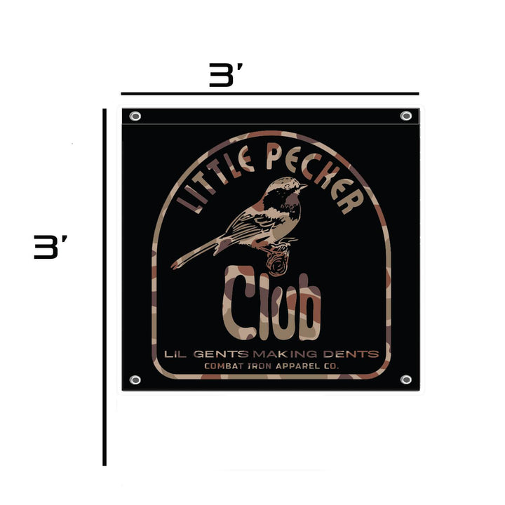 Little Pecker Club 3' X 3' Wall Flag