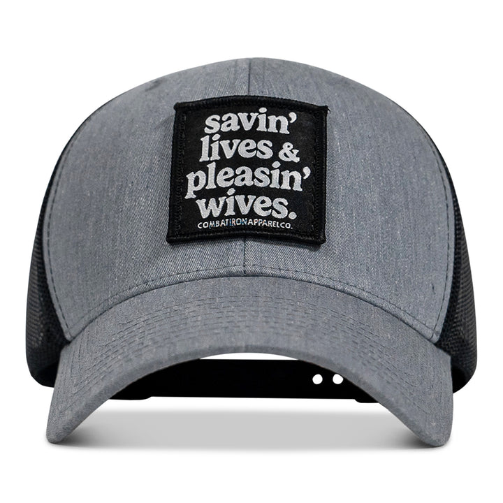 SAVIN' LIVES & PLEASIN' WIVES Mesh SnapBack Hat