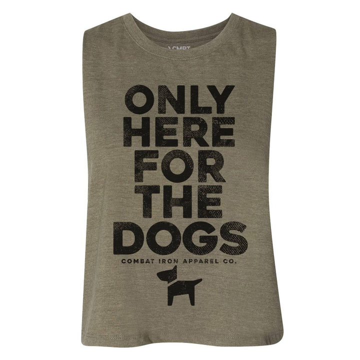 Only Here For The Dogs Women's Crop Top Tank