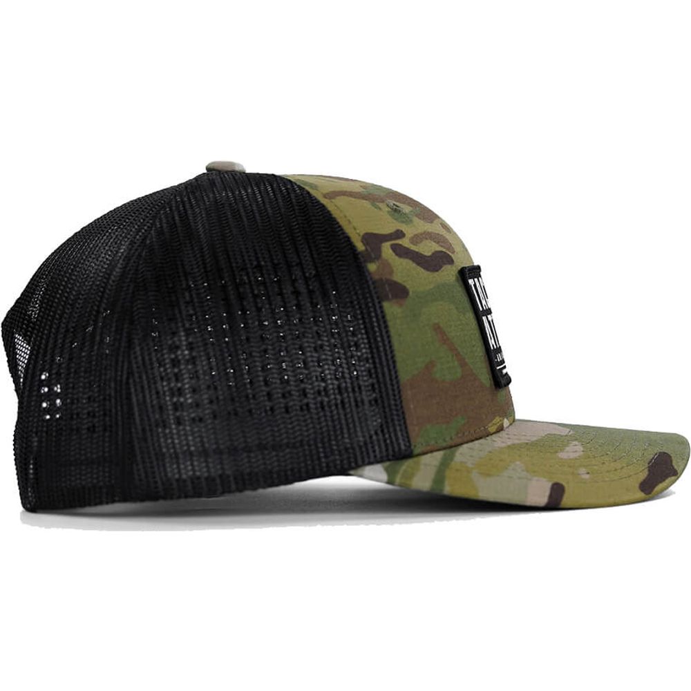 Tactical athlete American-made snapback hat #color_multicam-black