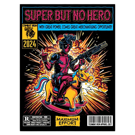 Super But No Hero Deadpool Decal - Combat Iron Apparel Co.