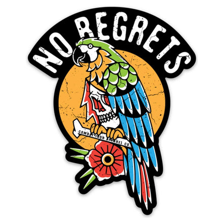 No Regrets Skull Decal - Combat Iron Apparel Co.
