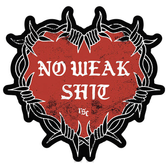 No Weak Shit Heart Decal