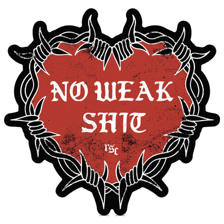 No Weak Shit Heart Decal