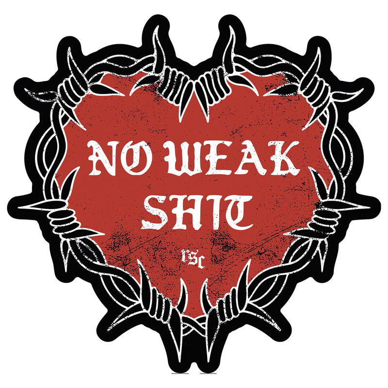 No Weak Shit Heart Decal