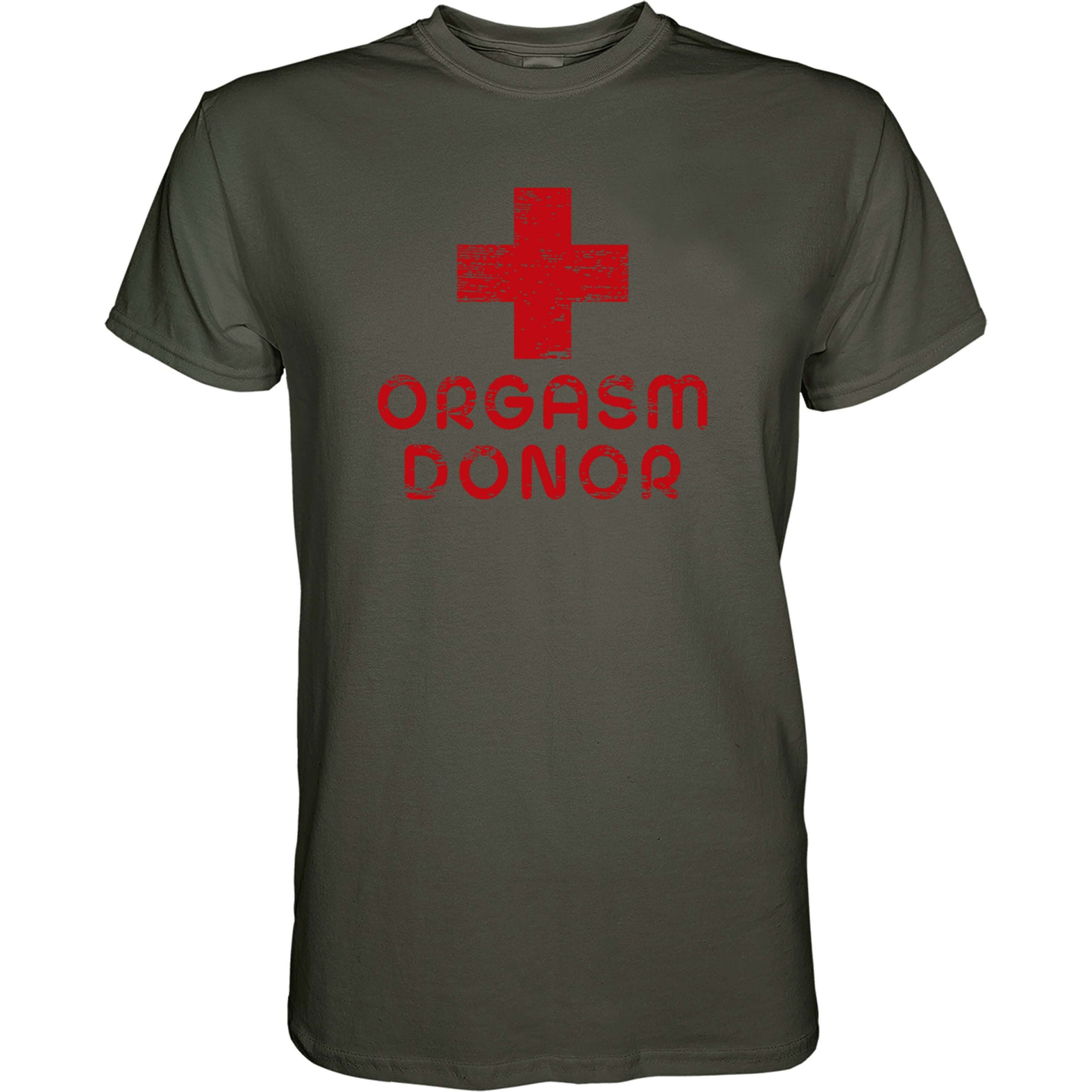 Orgasm Donor Red Cross Men s T Shirt