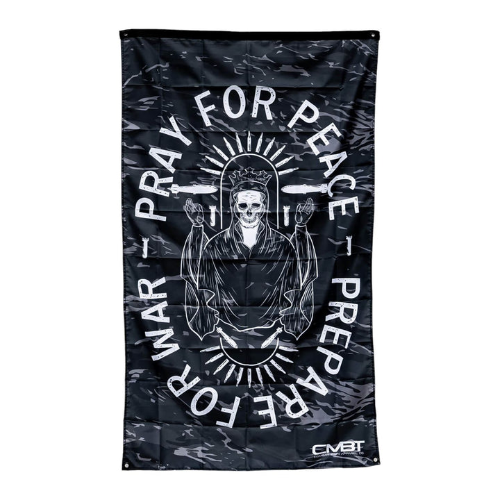 Pray For Peace. Prepare For War. Tiger Stripe 3' X 5' Wall Flag