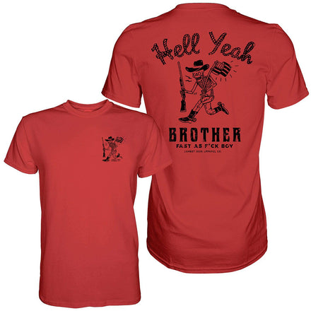 Hell Yeah Brother Cowboy Men's T-Shirt - Combat Iron Apparel Co.