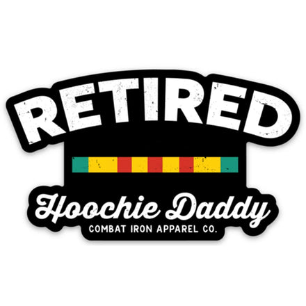 Retired Hoochie Daddy Veteran Ribbons Decal - Combat Iron Apparel Co.