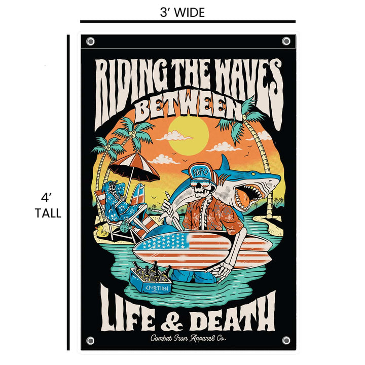 Life & Death Beach Day 3' X 4' Wall Flag