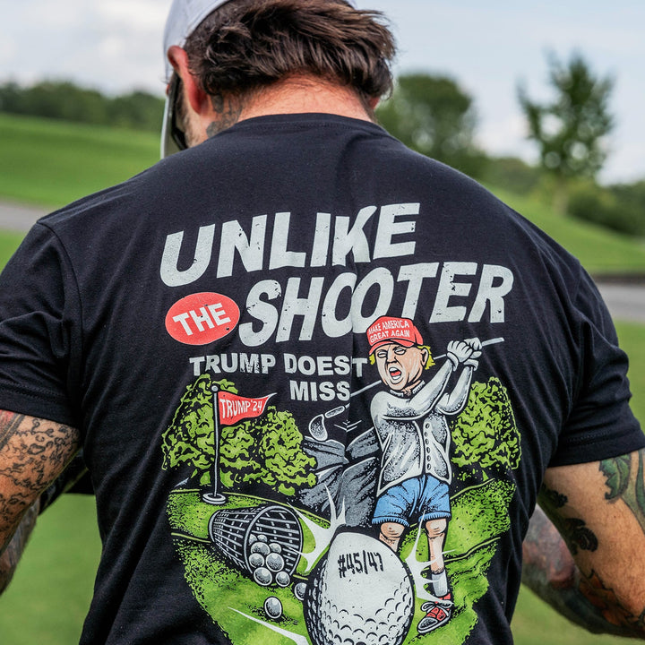 Unlike The Shooter Trump Doesn't Miss Golf Edition Men's T-Shirt