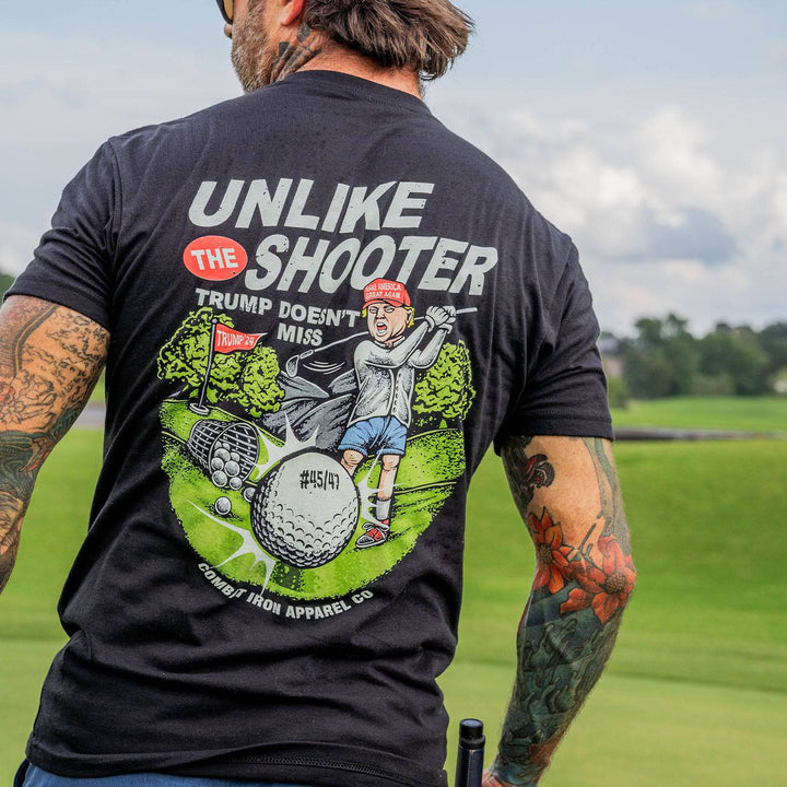 Unlike The Shooter Trump Doesn't Miss Golf Edition Men's T-Shirt