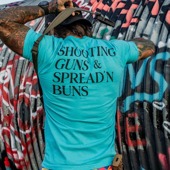 Shooting Guns & Spread'n Buns Men's T-Shirt