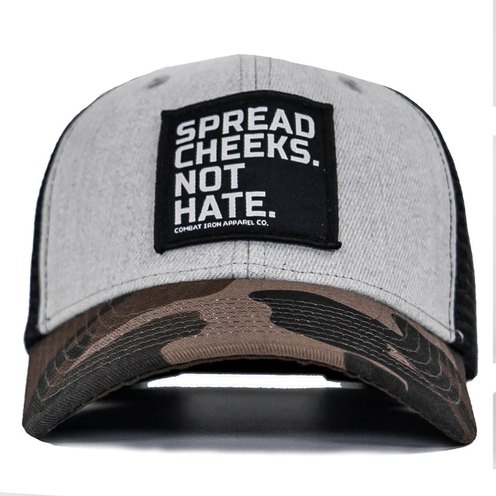 SPREAD CHEEKS. NOT HATE. Patch Snapback HAT