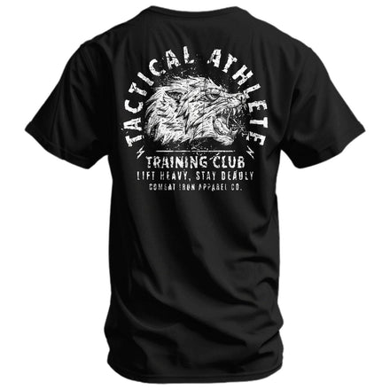 Tactical Athlete Training Club Wolf Men's T-Shirt - Combat Iron Apparel Co.