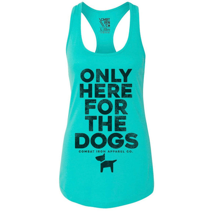 Only Here For The Dogs Ladies Tank Top