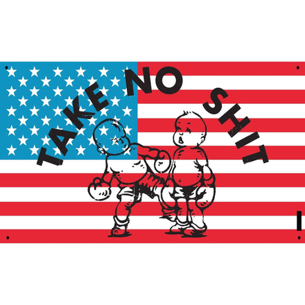 Take No Sh*t 3' X 5' American Flag - Combat Iron Apparel Co.