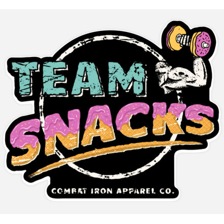 TEAM SNACKS Retro Funny Decal - Combat Iron Apparel Co.