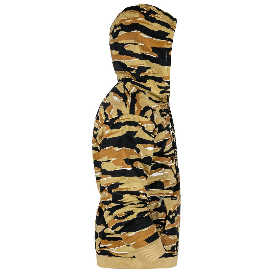 Funky Tiger™ Mens Scaled Stripes Premium Hoodie, Cool Hoodie for