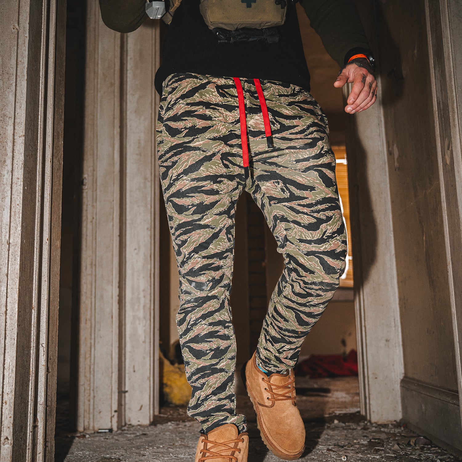 Tiger store stripe joggers