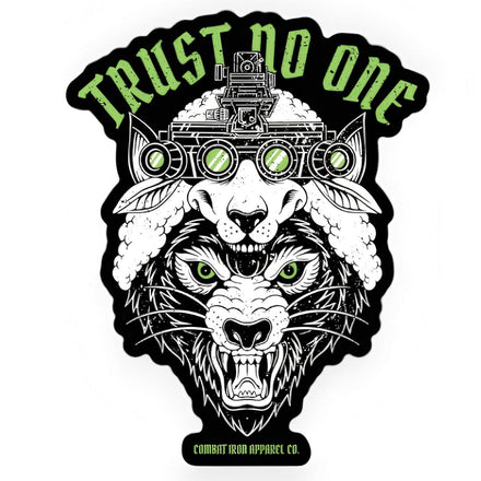 Trust No One Decal Sticker - Combat Iron Apparel Co.