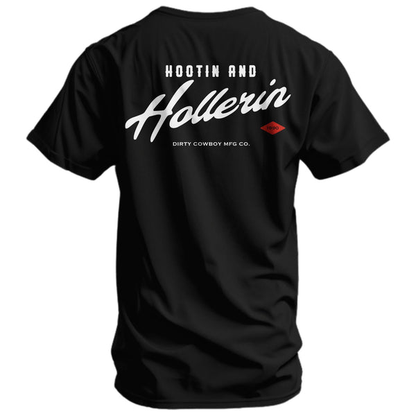 Hootin And Hollerin Men's T-Shirt - DIRTY COWBOY MFG #color_black