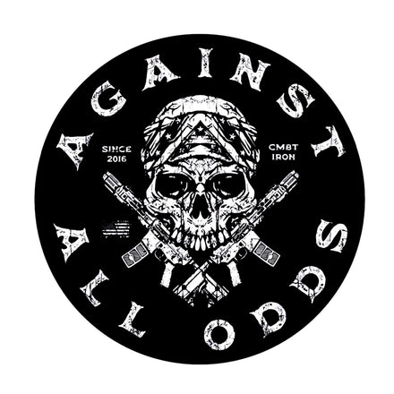 Against All Odd's Skull Decal - Combat Iron Apparel Co.