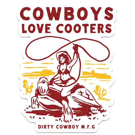 Cowboys Love Cooters Western Decal - Combat Iron Apparel Co.