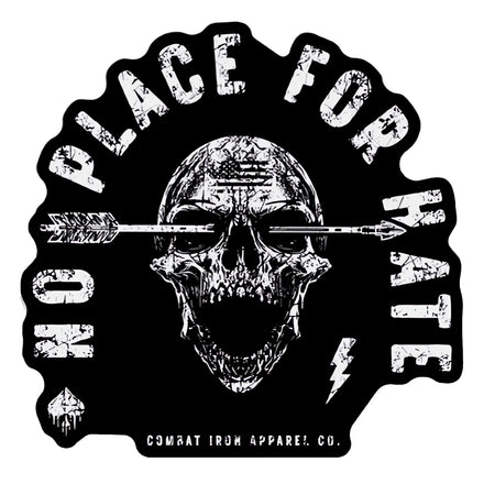 No Place For Hate Skull Decal
