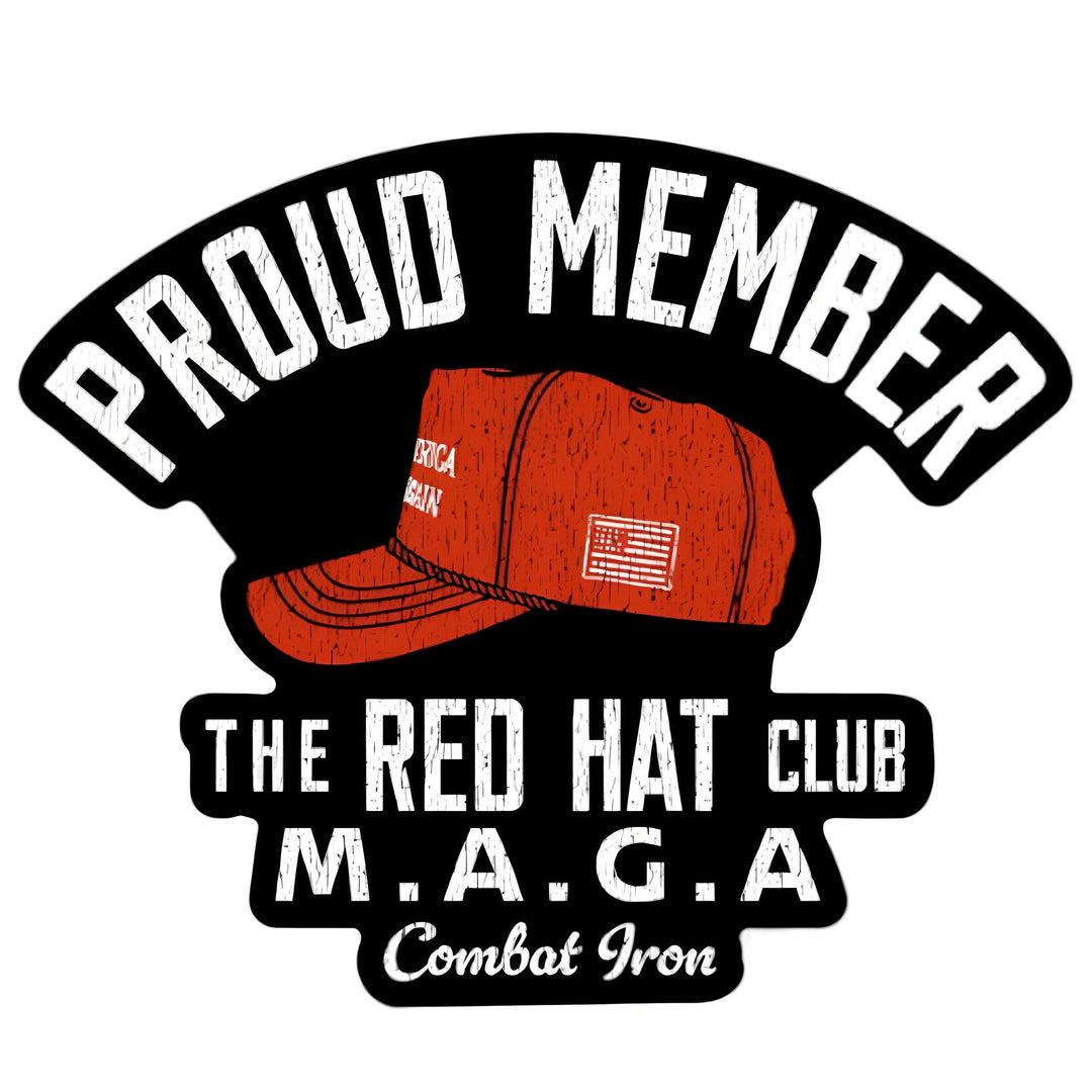 PROUD MEMBER: THE RED HAT CLUB MEMBER Decal