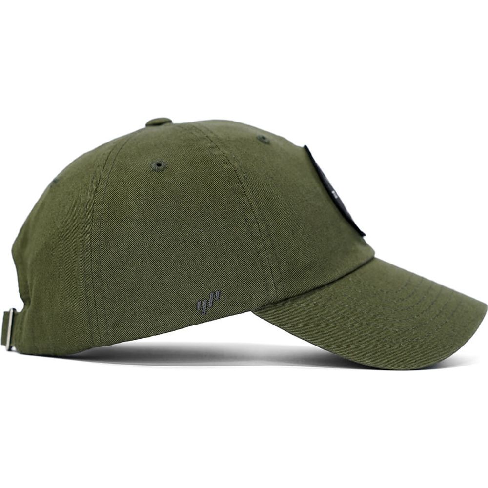 Addicted to iron training patch dad hat #color_military-green