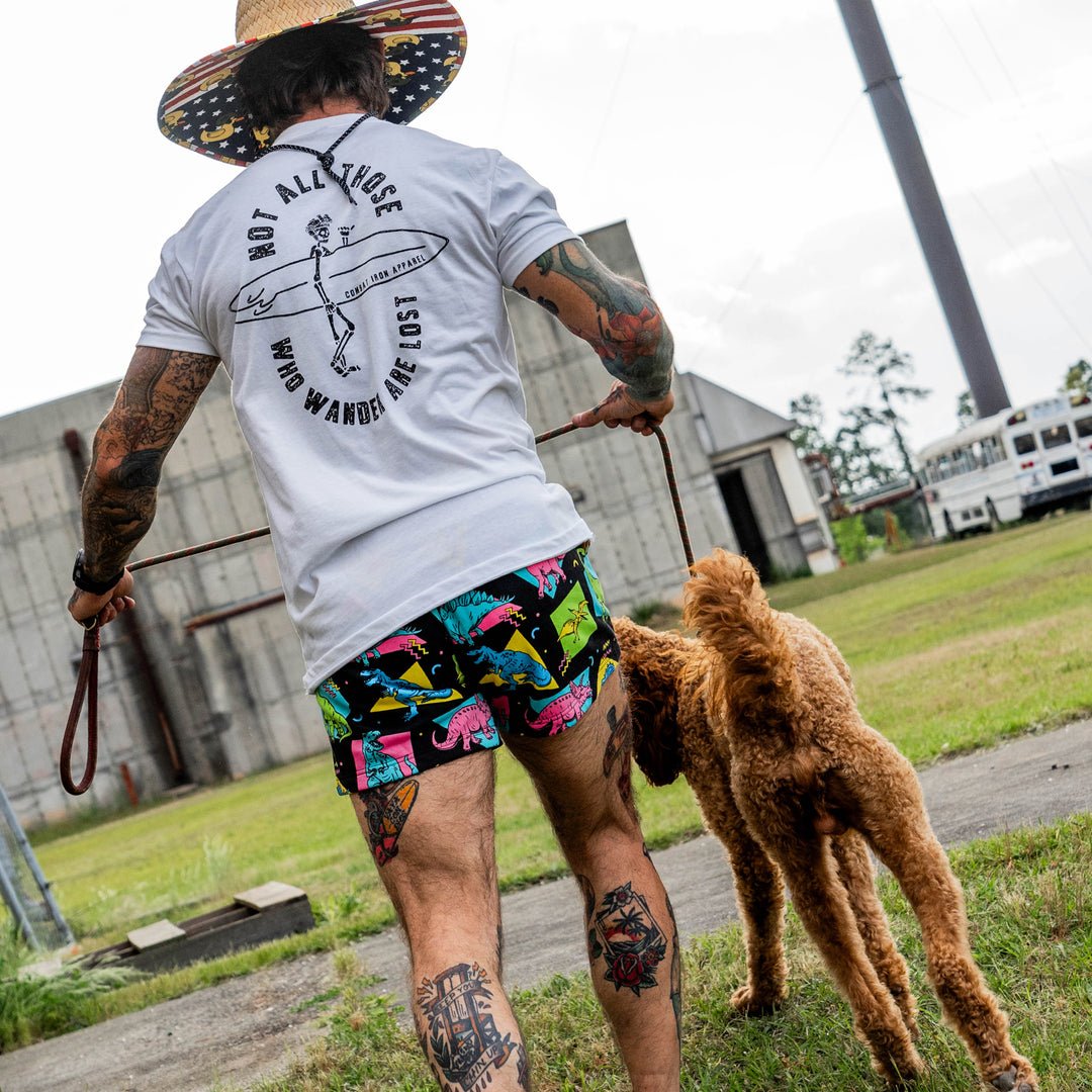 Not all those who wander are lost men’s t-shirt in white #color_white