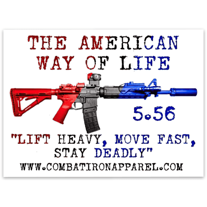 ALL WEATHER DECAL | AWOL- THE AMERICAN WAY OF LIFE 5.56 USA EDITION - Combat Iron Apparel™