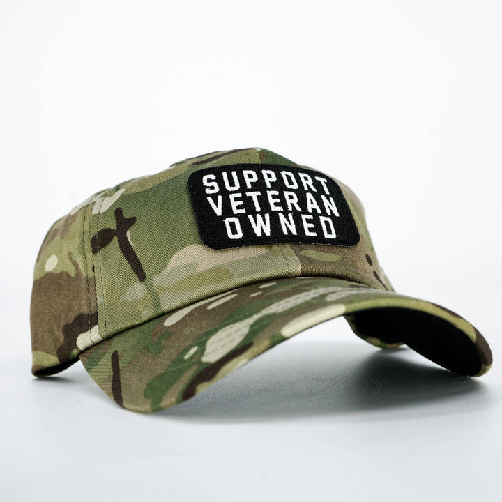 PREMIUM UNSTRUCTURED DAD HAT | SUPPORT VETERAN OWNED PATCH - Combat Iron Apparel™