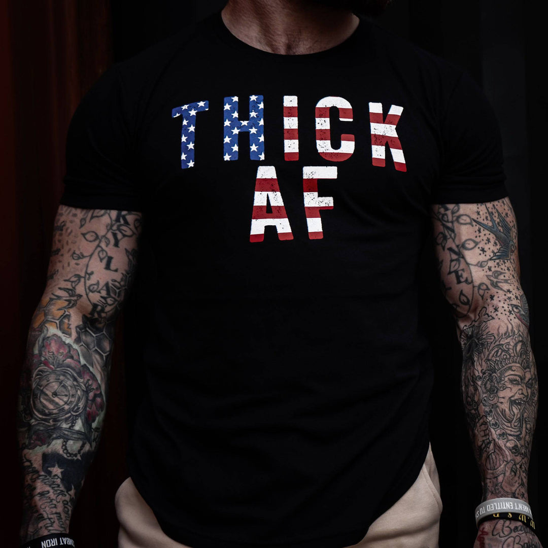 Men’s “Thick AF” t-shirt in black #color_black