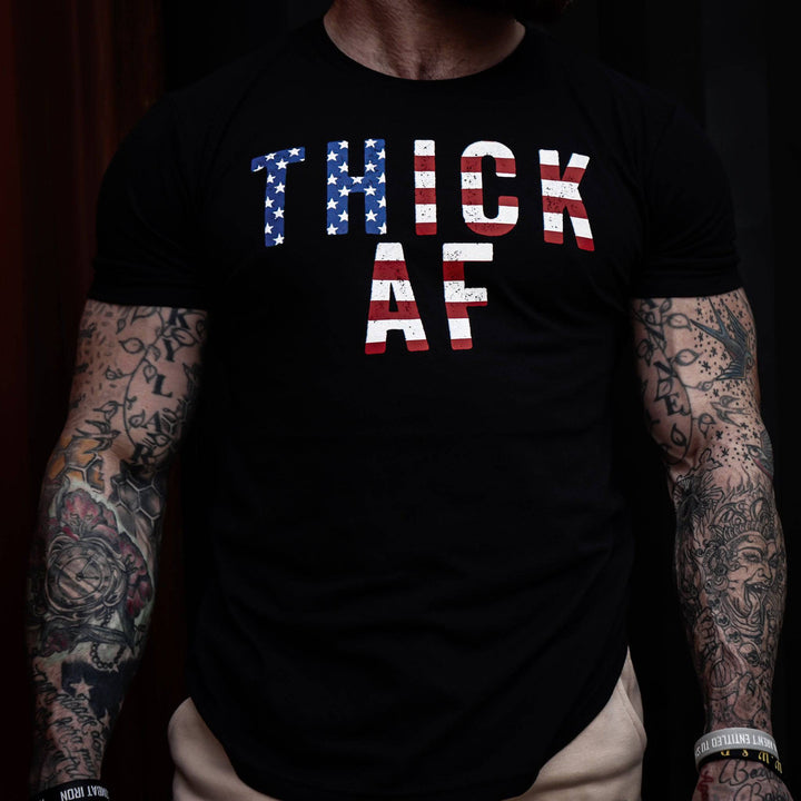 Men’s “Thick AF” t-shirt in black #color_black