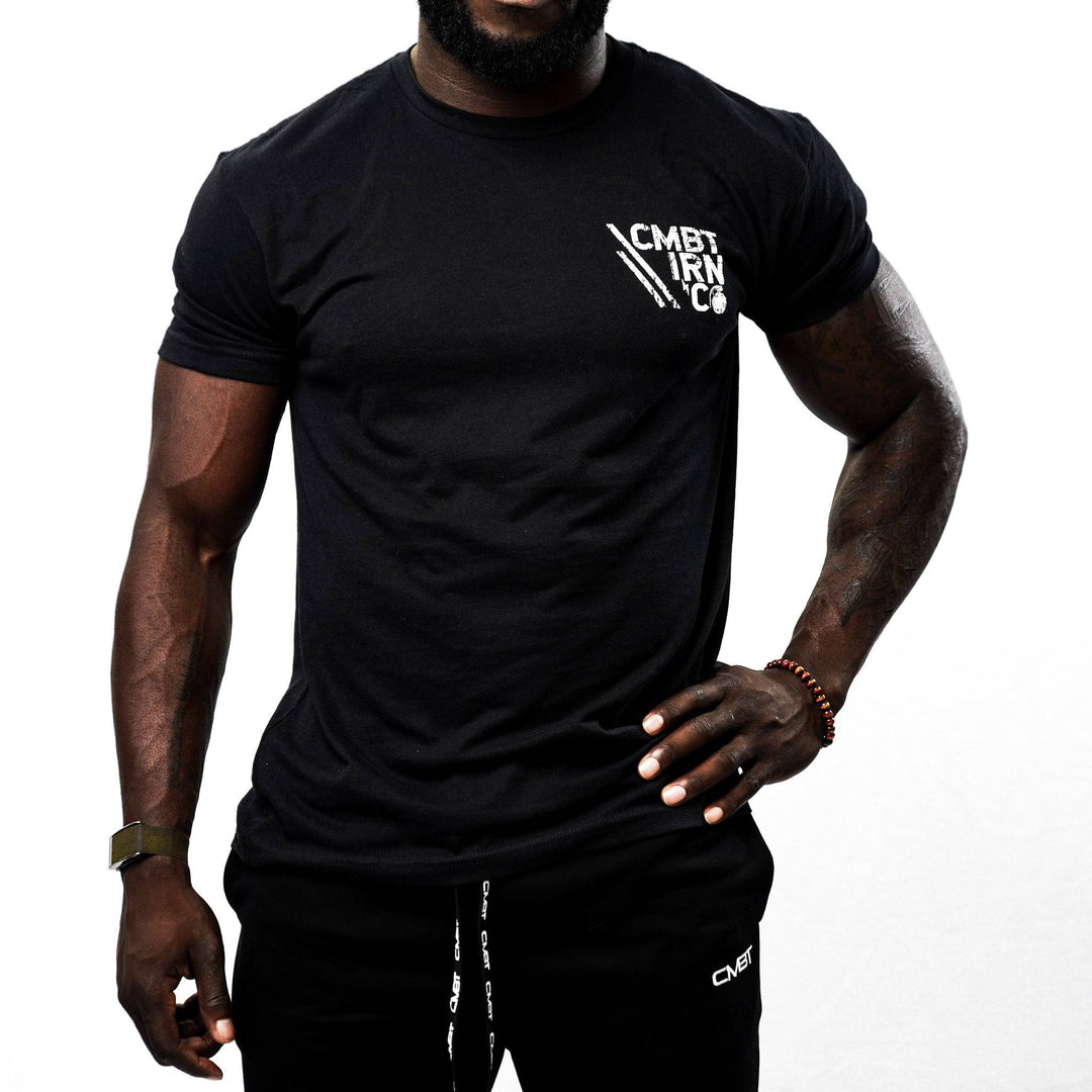 Men’s t-shirt with the words “When all else fails, reload” with a skull on the front  #color_black
