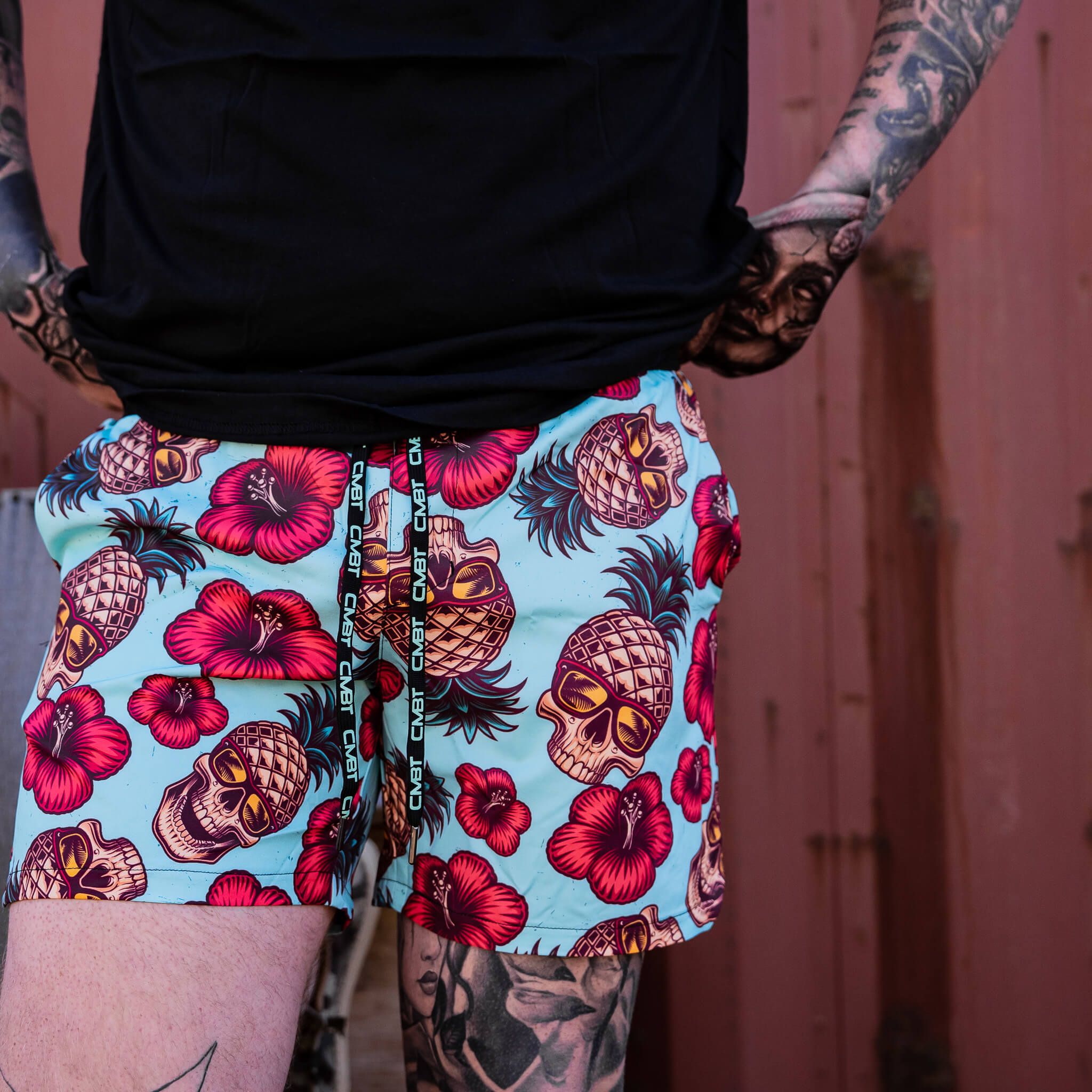 Teal Pineapple Express Men's Shorts | Combat Iron Apparel Co.