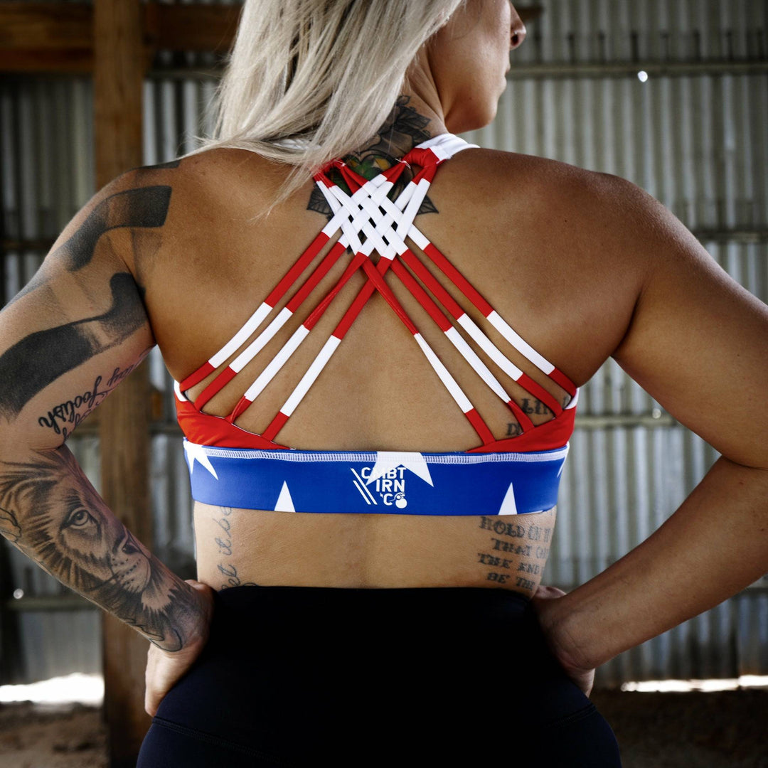 Ladies Warrior Cross Front Halter Bra Top and Shorts – Bodies in