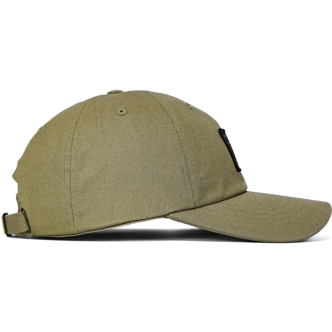 CMBT subdued tactical woven patch dad hat #color_tan